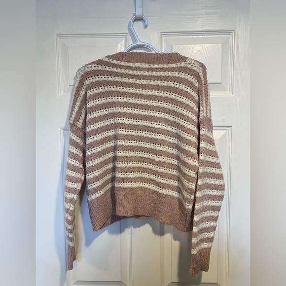 dreamers by debut Ash Pink Striped Knit Sweater Size M/L - Picture 7 of 9